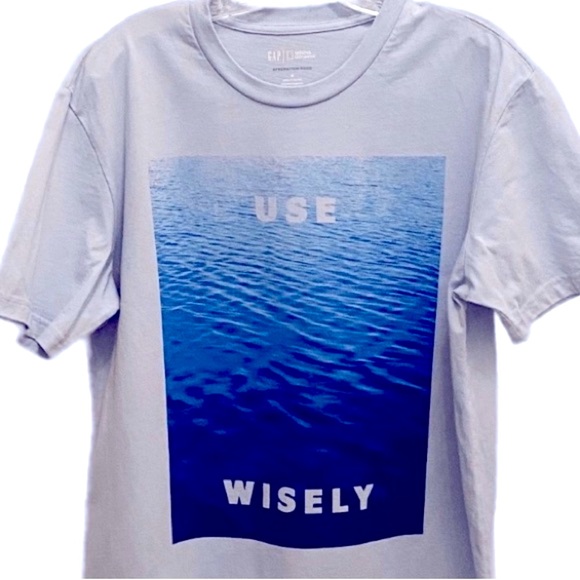 National Geographic Generation Good Use Wisely Blue RARE Hard To Find Graphic T - Picture 13 of 16